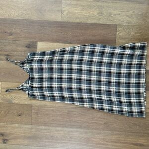 Jenni Kayne Plaid Neutral Slip Dress